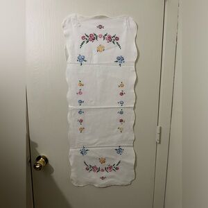 Vintage Table Runner 14 x 36 light stains